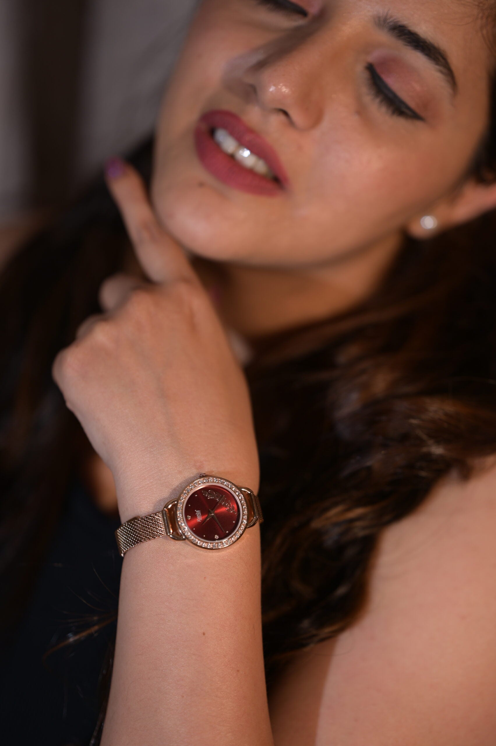 Ajanta Elegant Rose Gold Mesh Strap Women’s Watch | AWC203KTL/6/MRR/RME