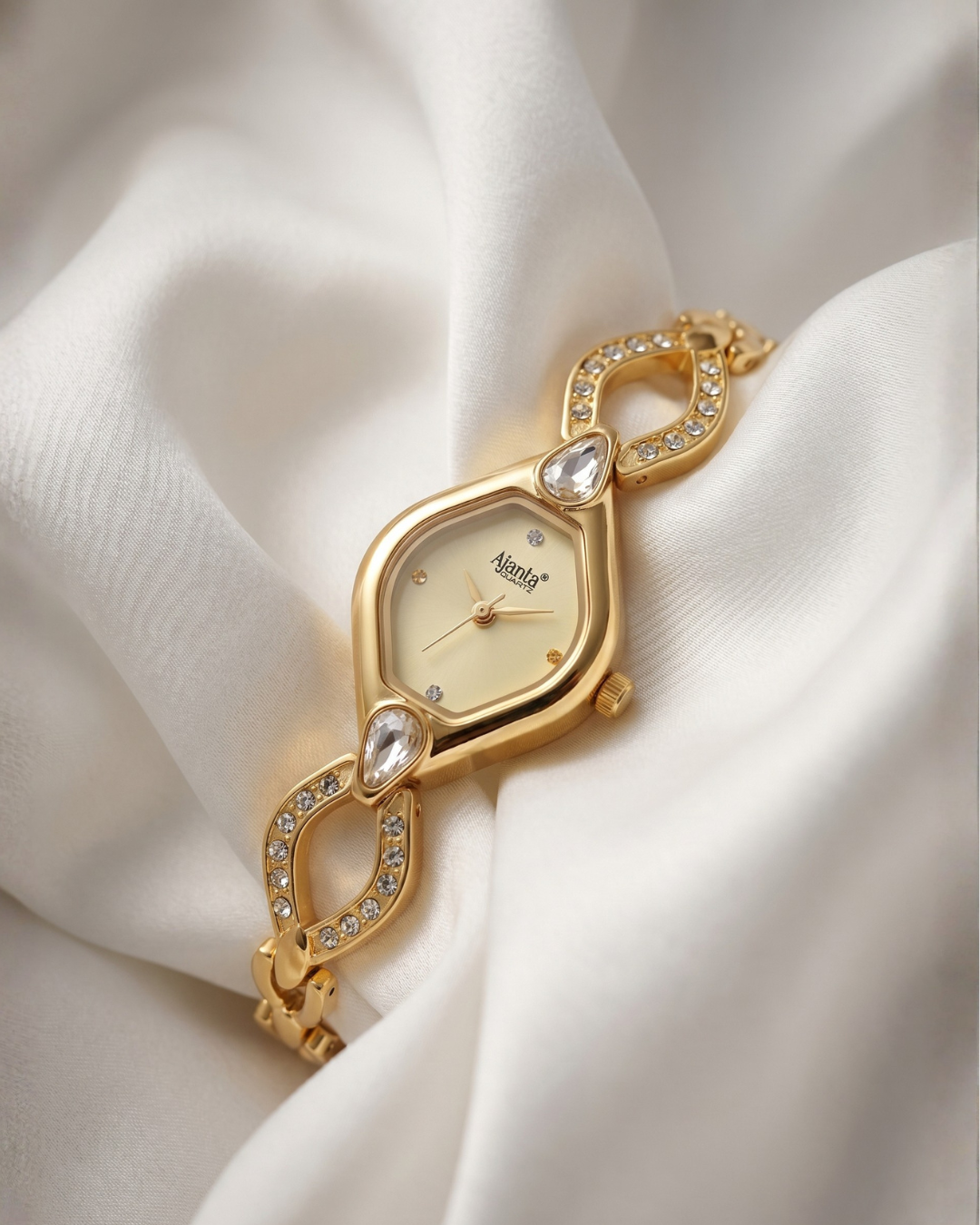Ammarra Ivory Dial Gold-Tone Bracelet