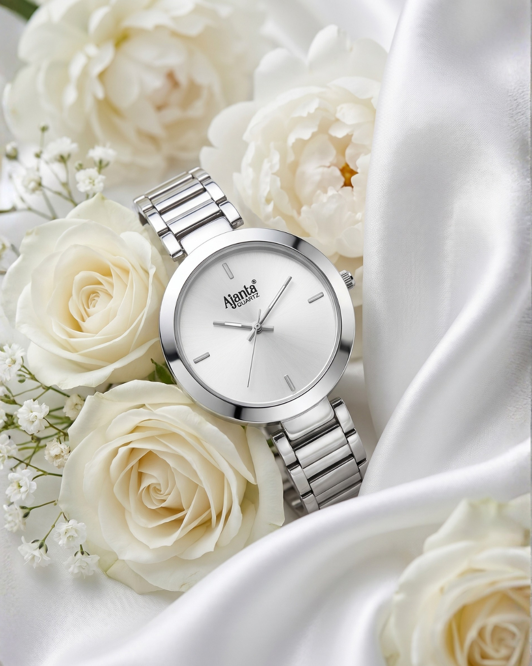 Stellar Silver Dial Gold-Tone Stainless Steel Bracelet