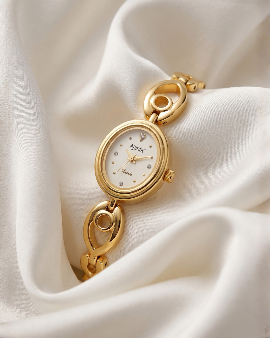 Oralia White Dial Gold-Tone Bracelet