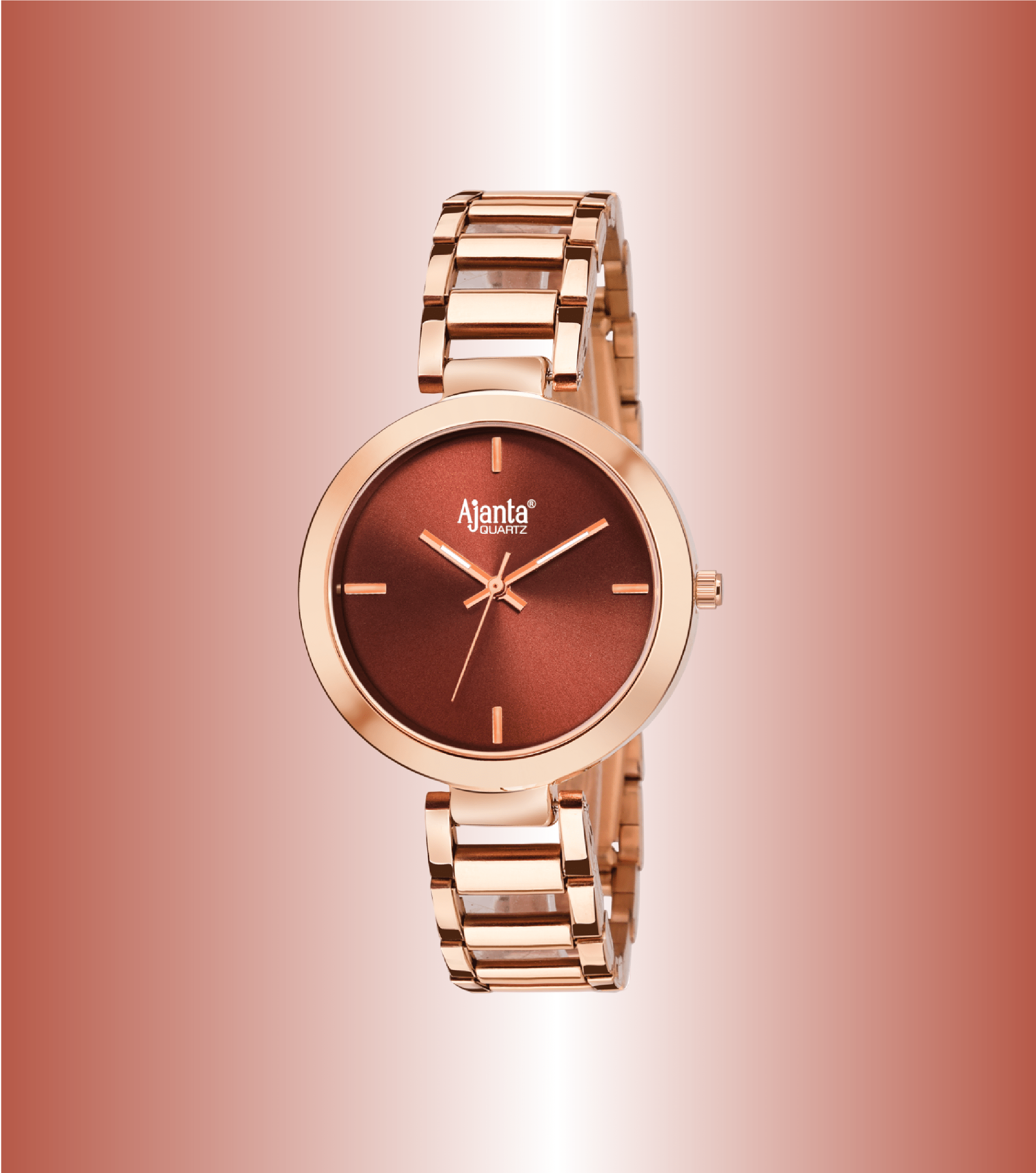 Ajanta Women’s Brown Dial Watch | AWC043MSL/BRR/R