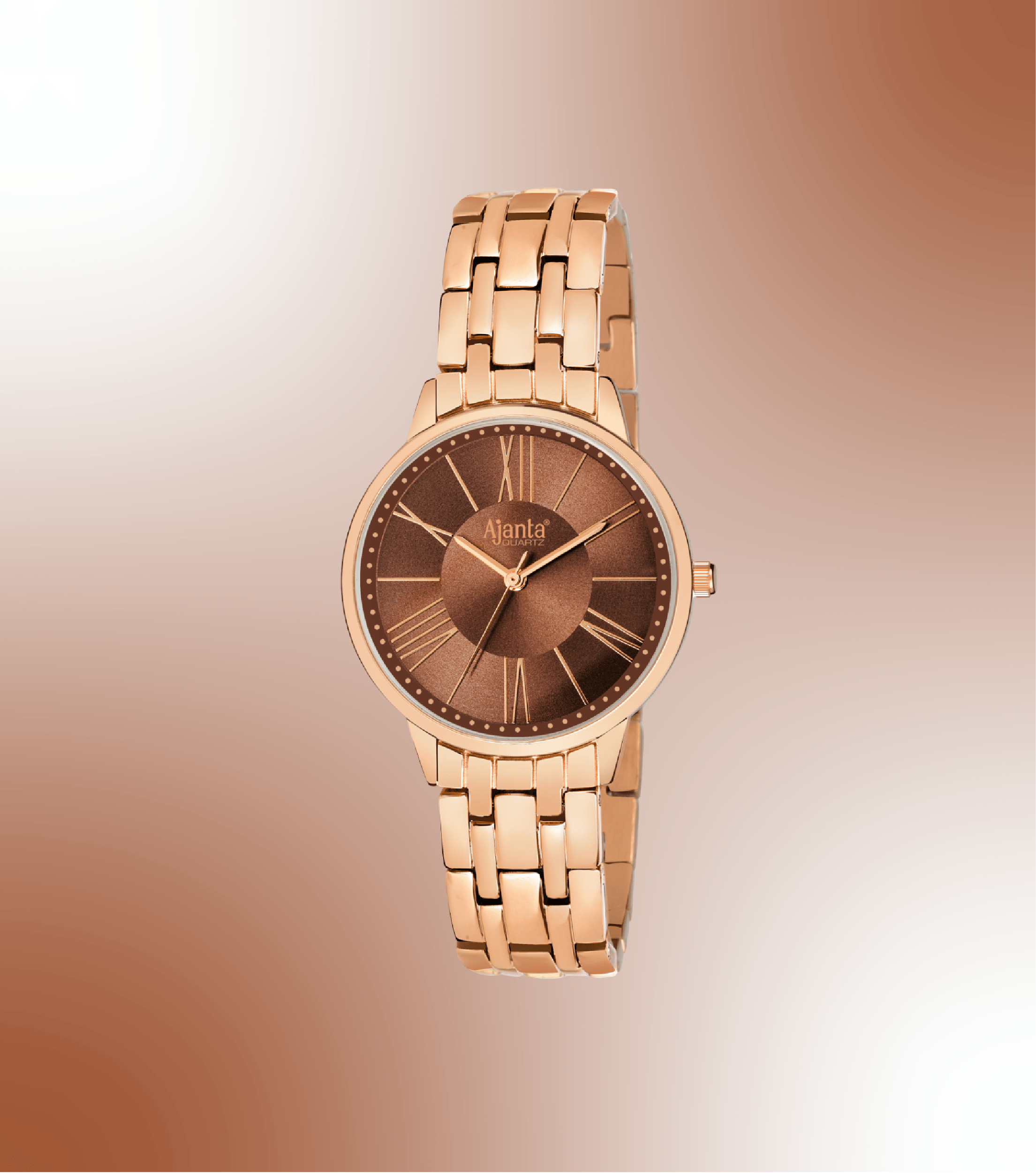 Ajanta Brown Dial Stainless Steel Strap Watch | AWC116ESL/3