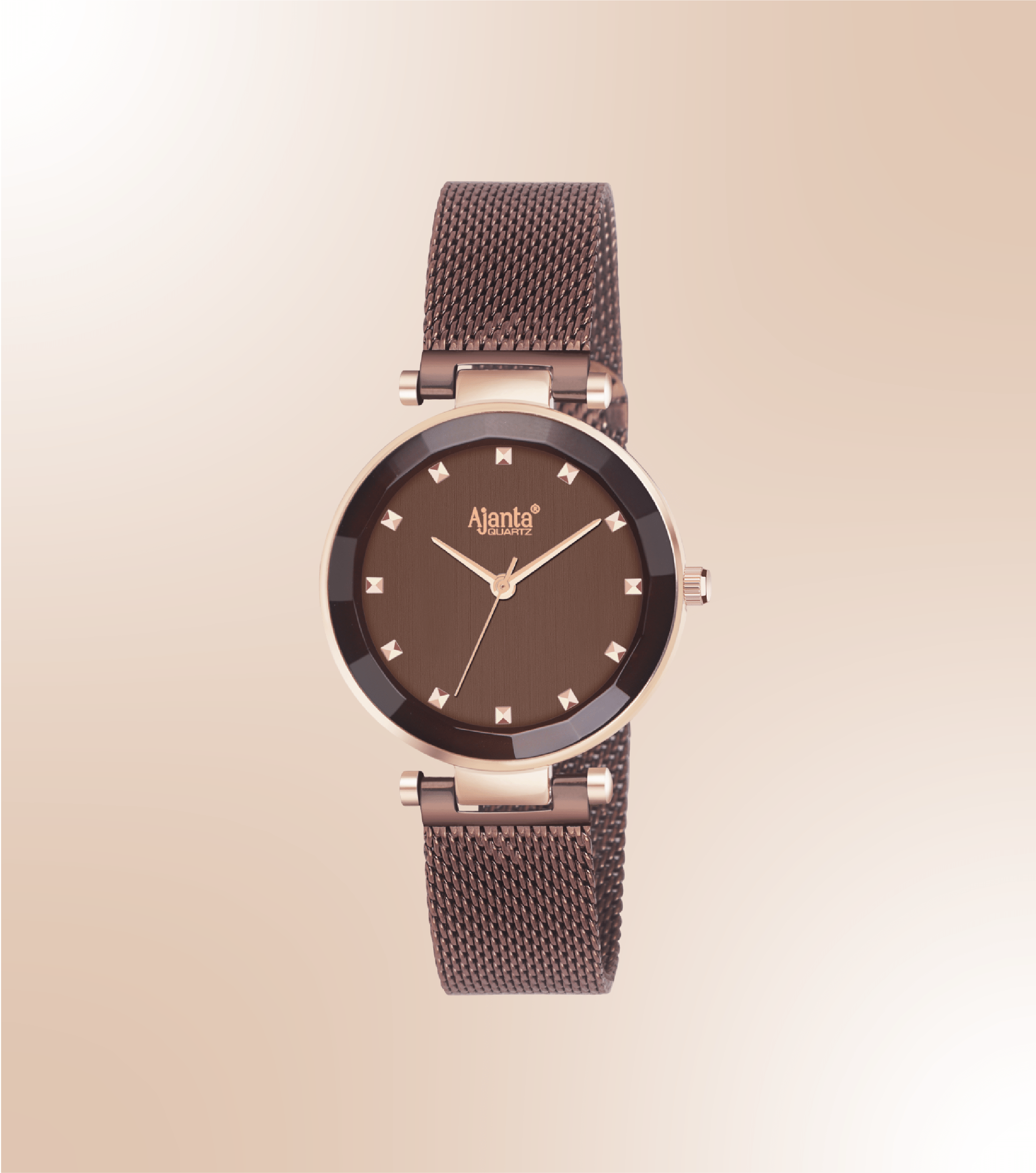 Ajanta Brown Dial Stainless Steel Strap Watch | AWC118ESL/4