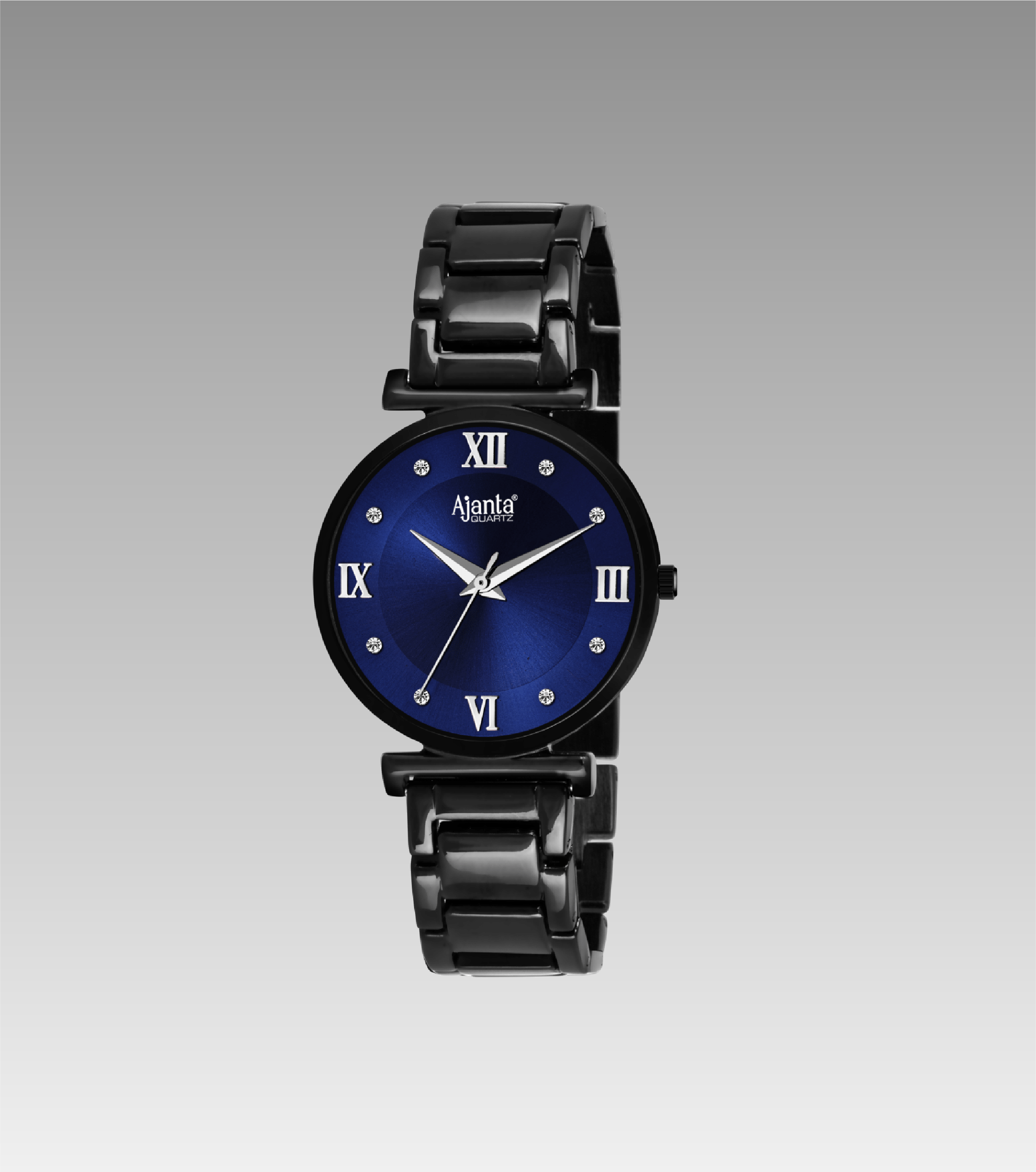 Ajanta Blue Dial Stainless Steel Strap Watch | AWC119ESL/4