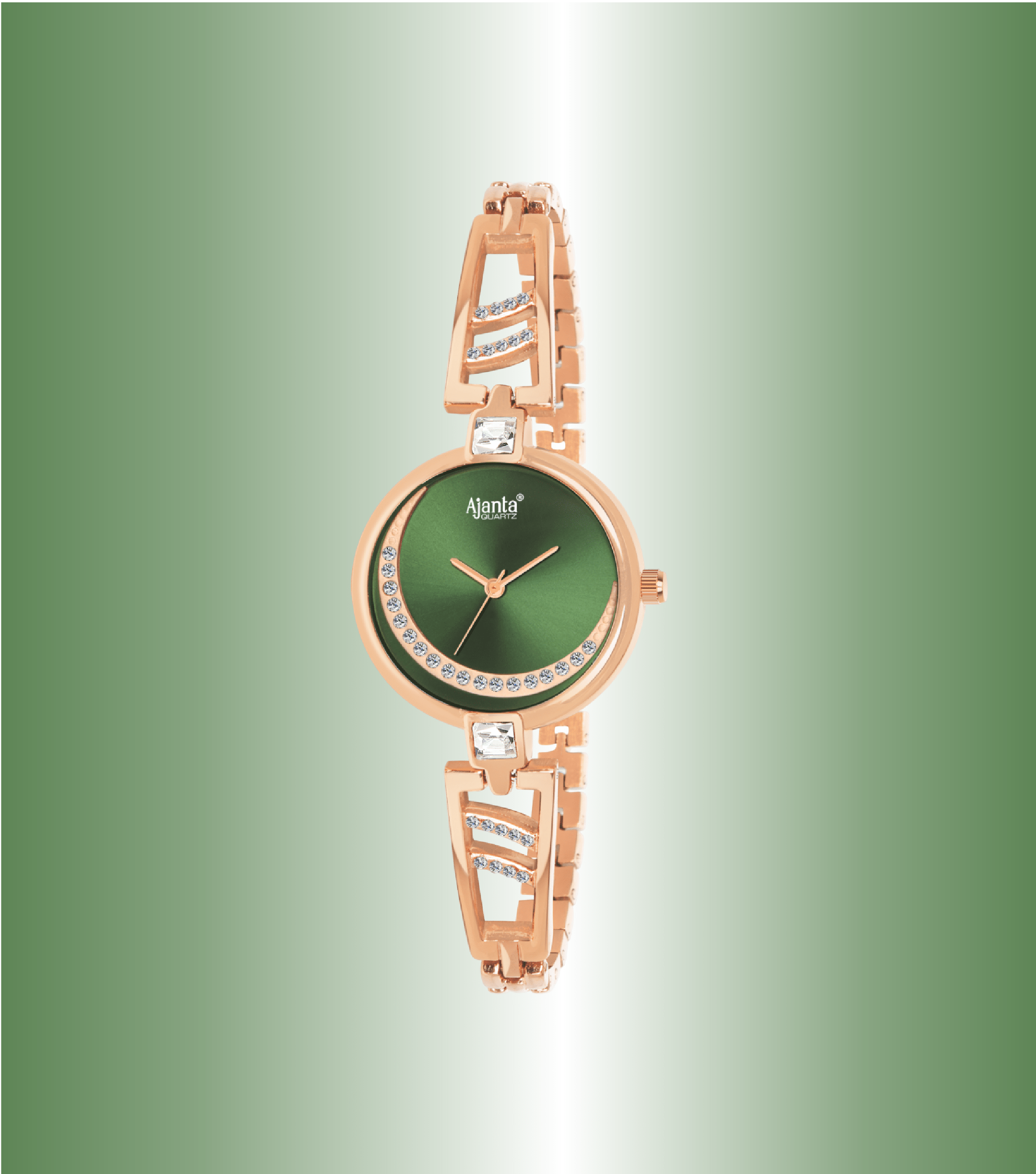 Ajanta Women’s Green Dial Watch | AWC121ESL/3