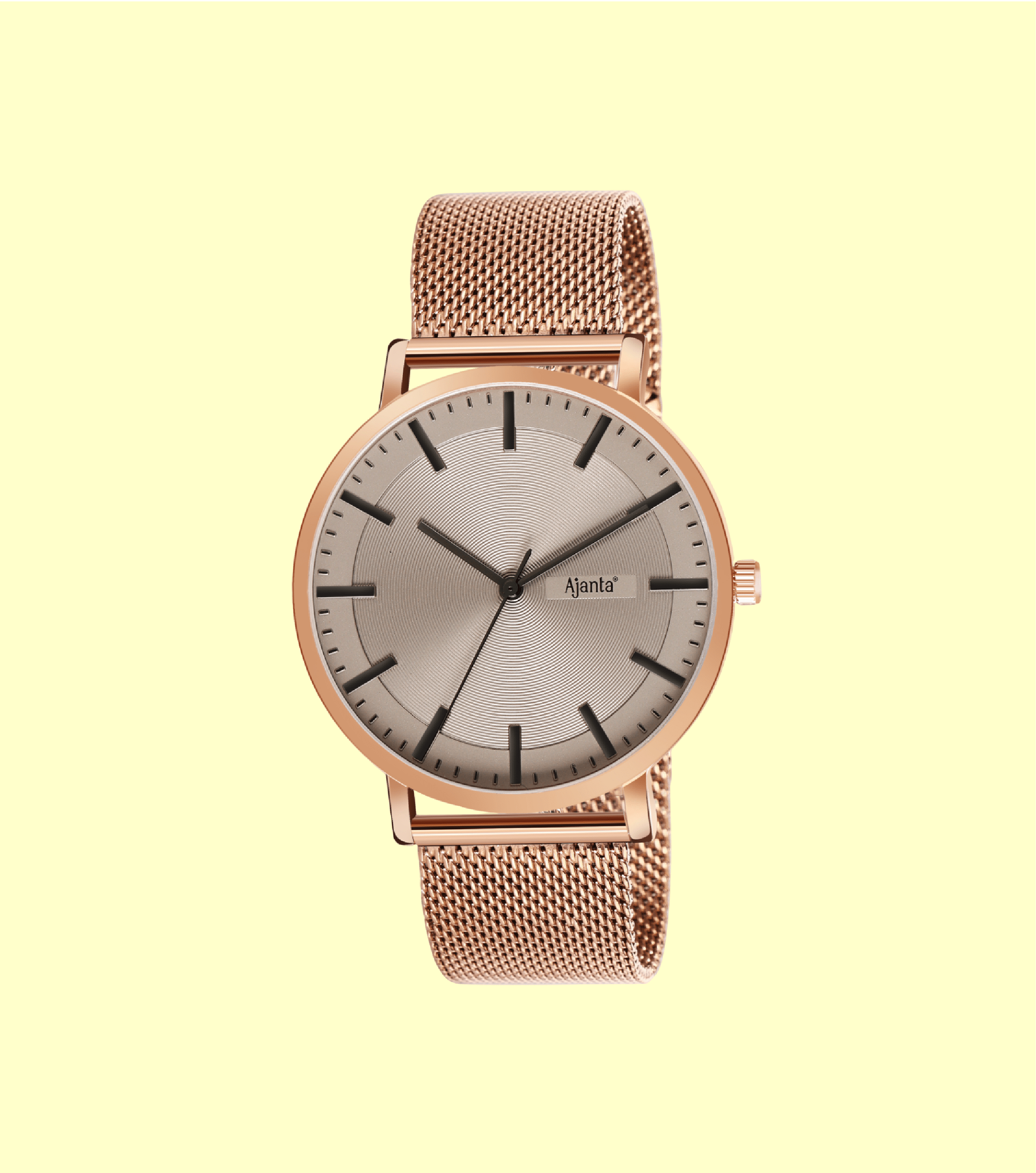 Ajanta Grey Dial Strap Watch | AWC123MSG/1