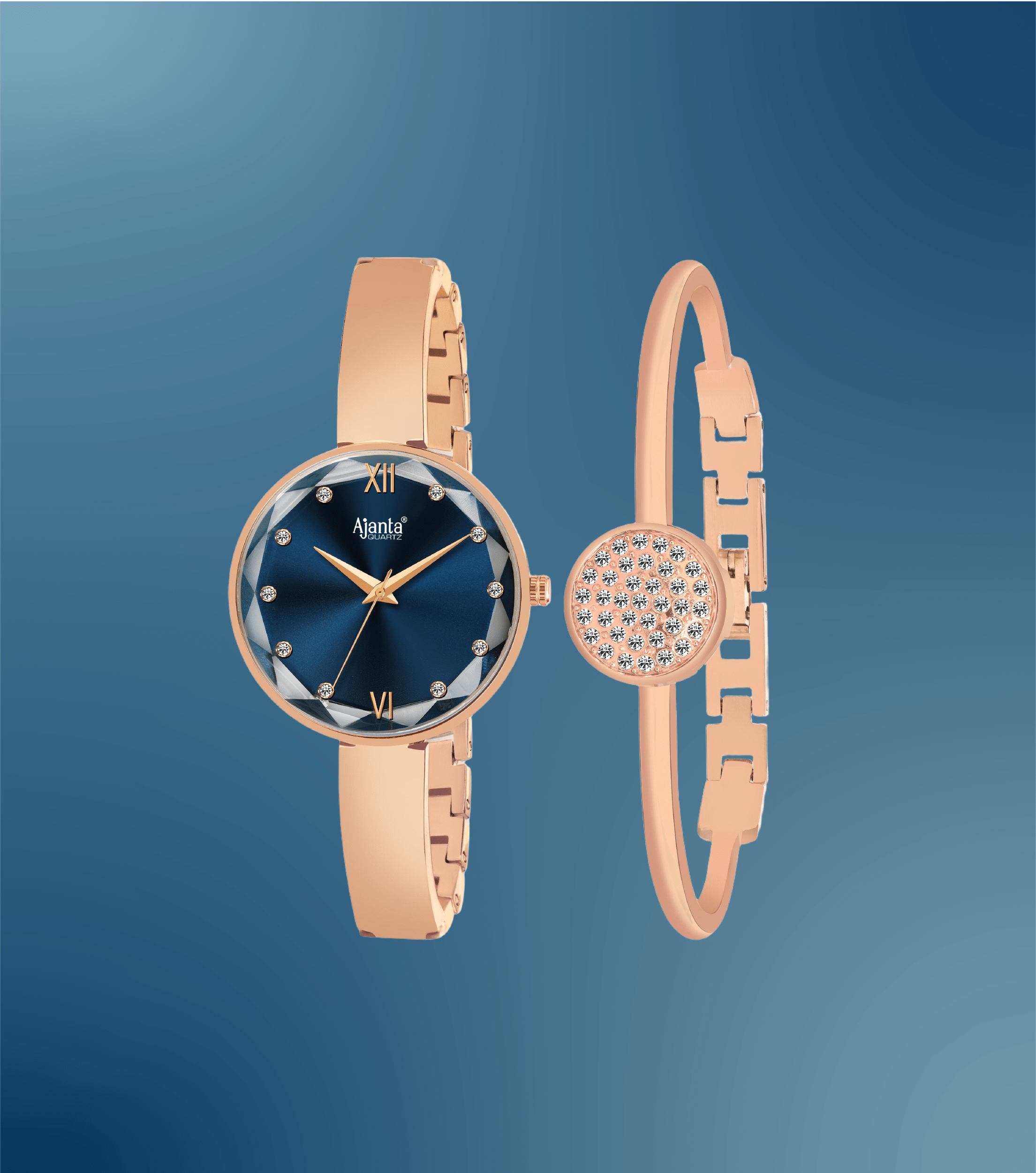 Ajanta Blue Dial Watch | AWC126ESL/1