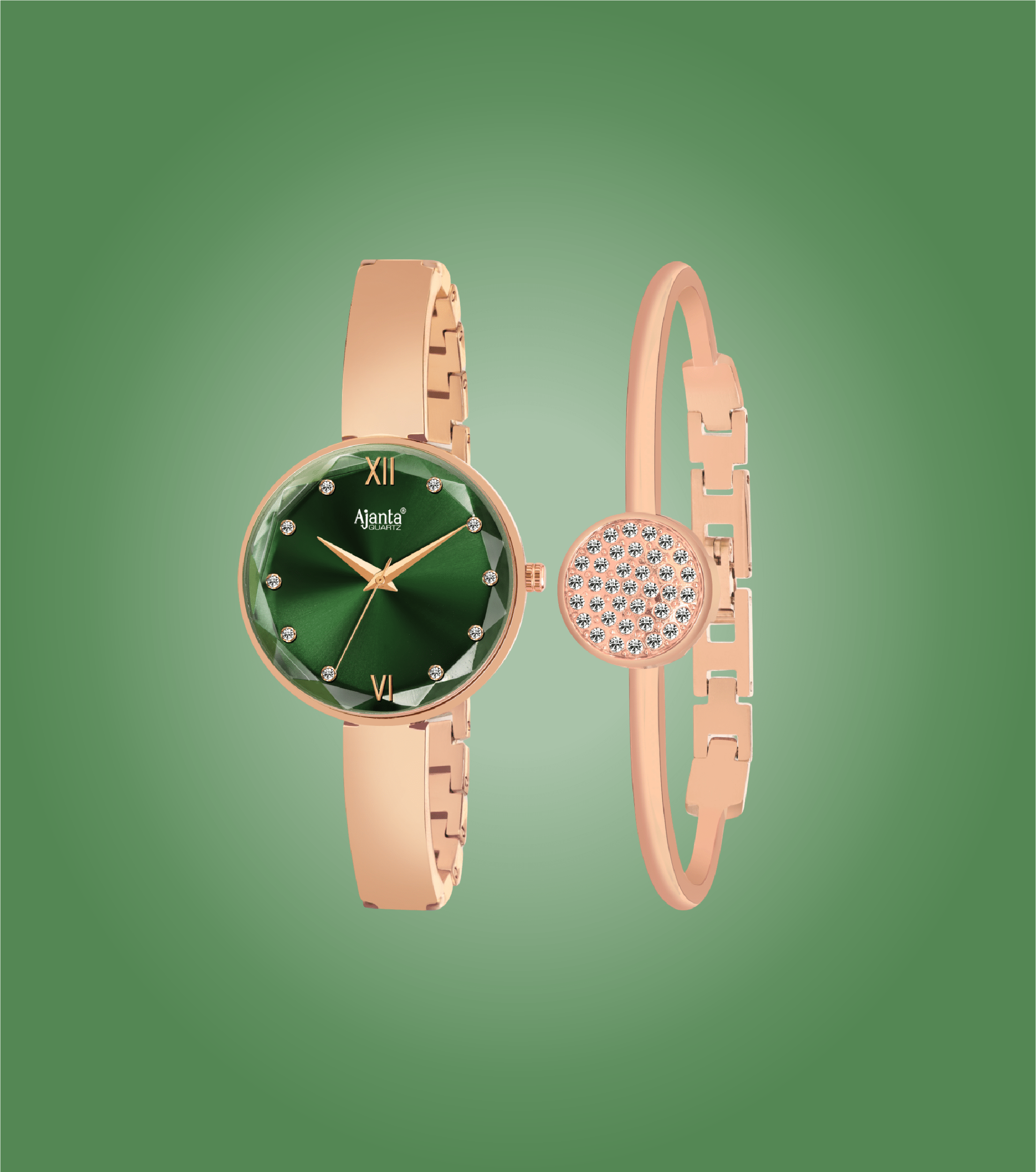 Ajanta Green Dial Watch | AWC126ESL/3