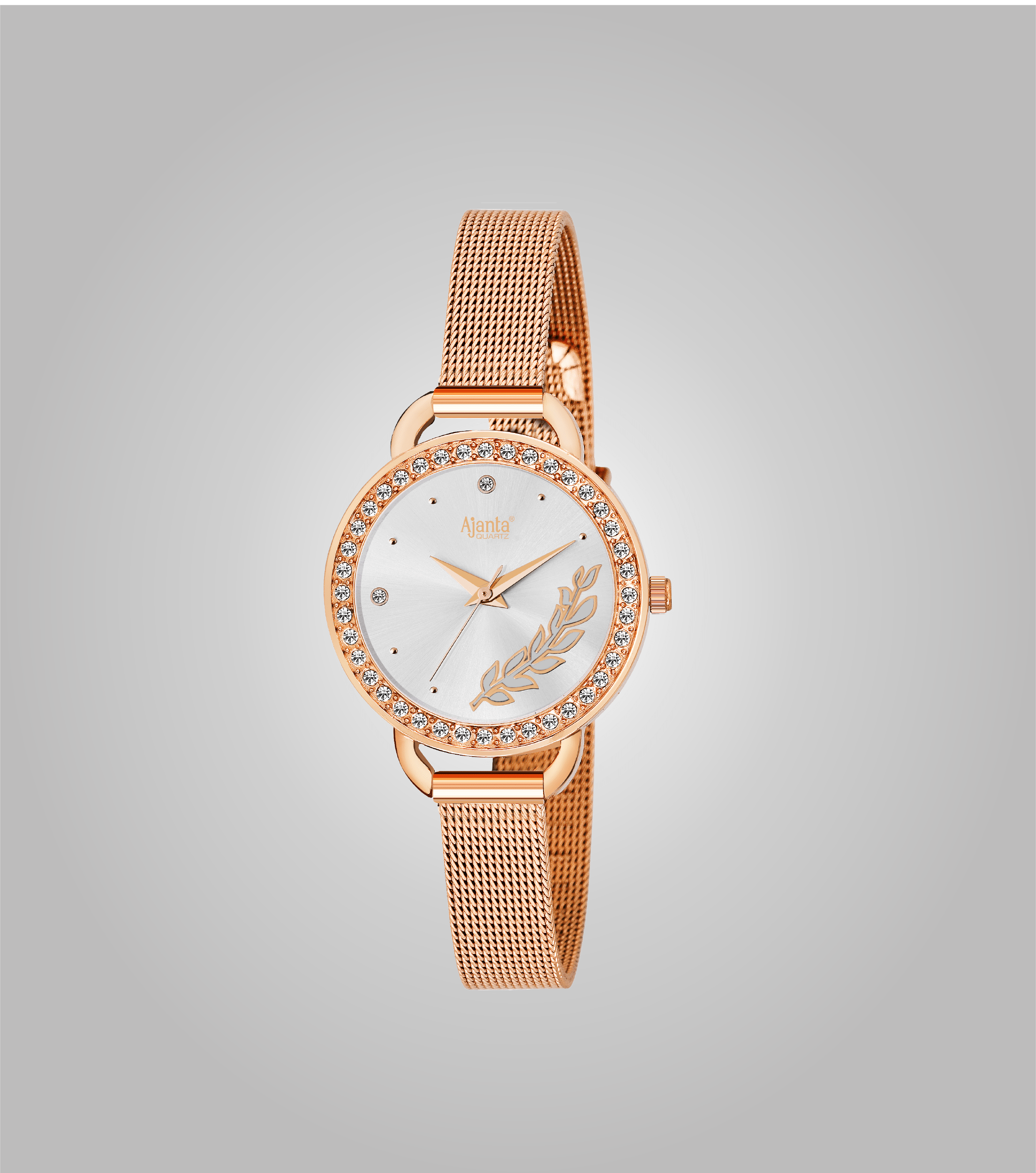 Ajanta Women’s Black Dial Stainless Steel Strap Watch | AWC203KTL/5