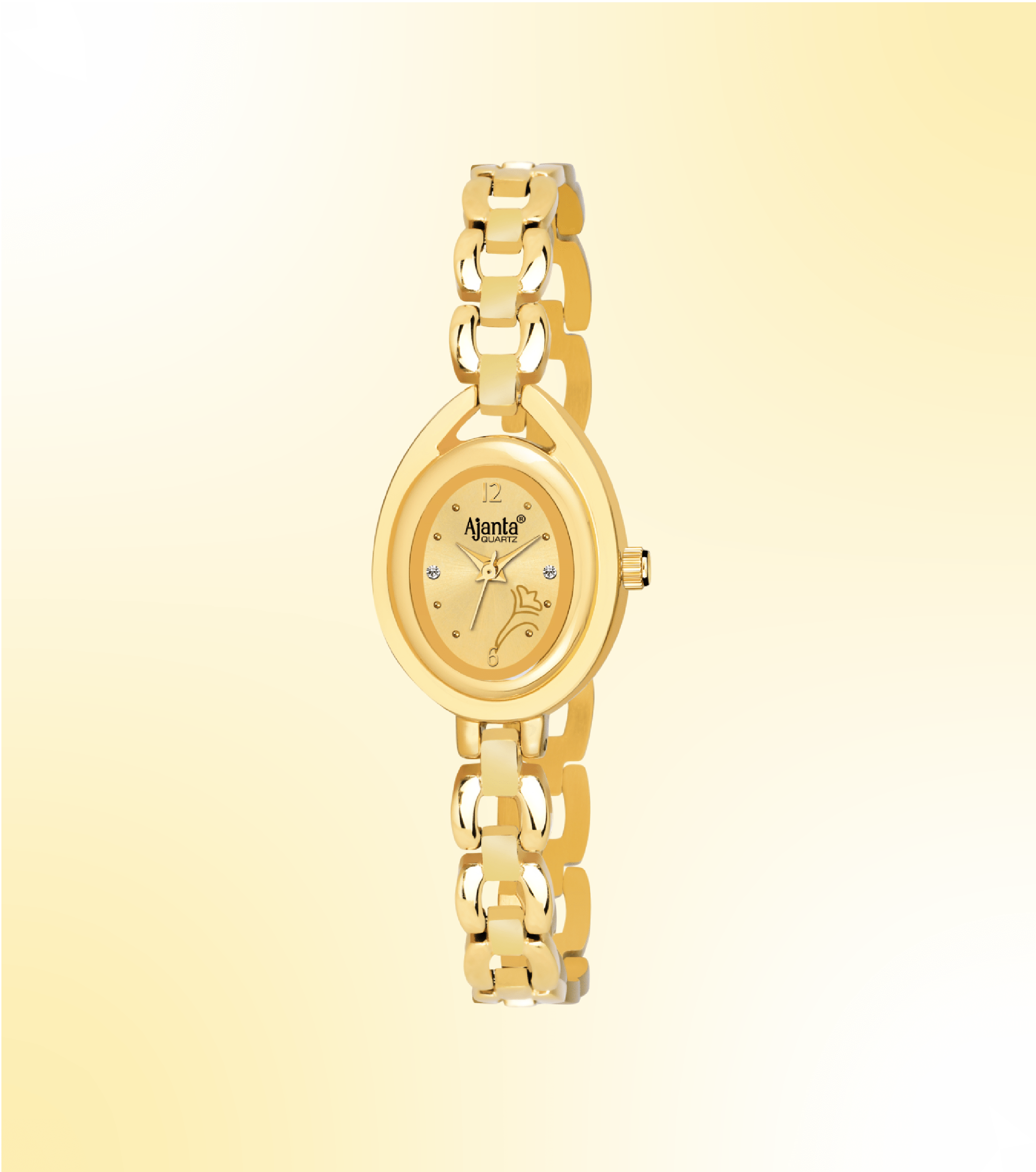 Ajanta Gold Oval Women's Watch | AWC409/3