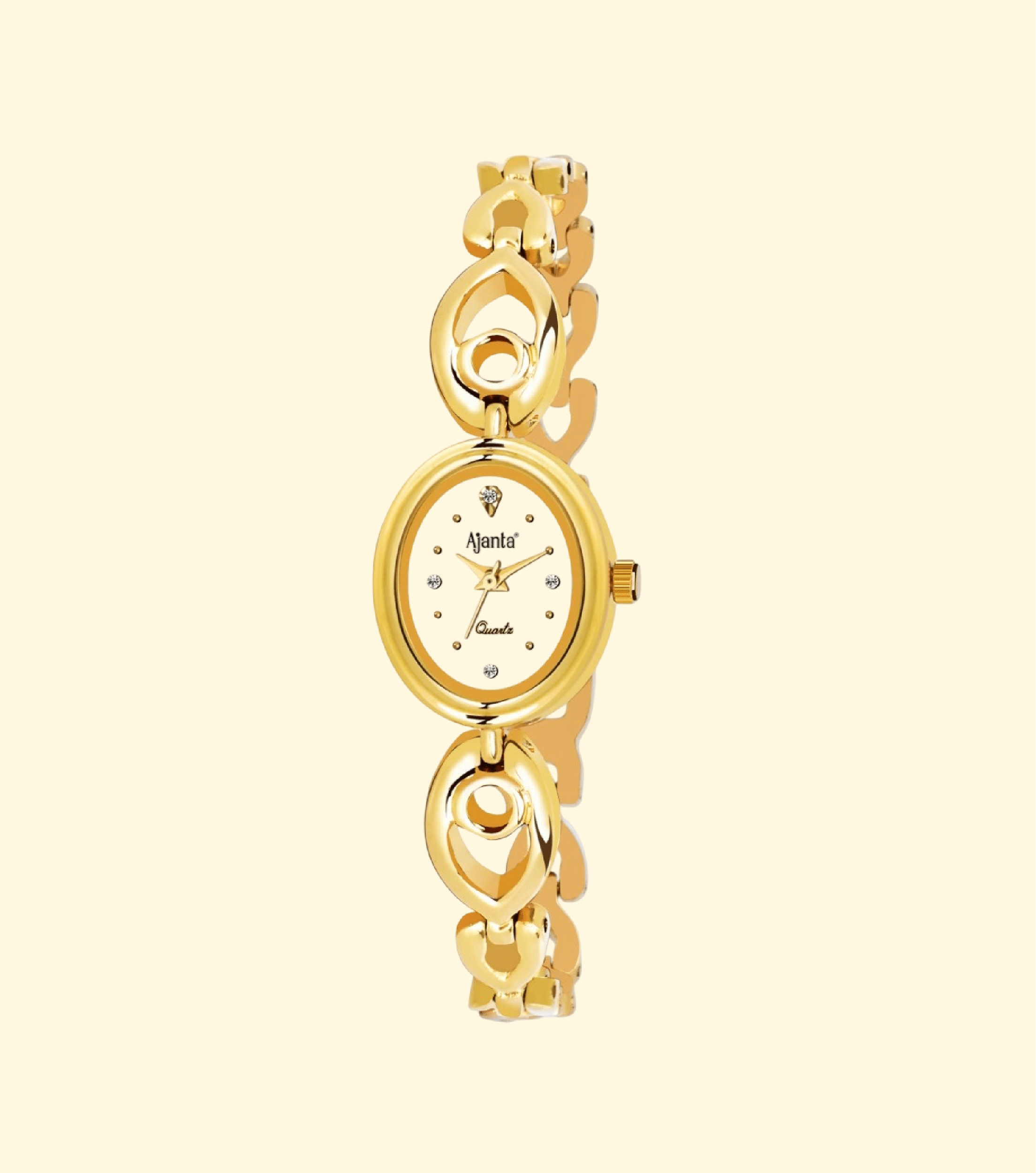 Ajanta Gold Women’s Watch – Black Oval Dial  | AWC411MRL/1