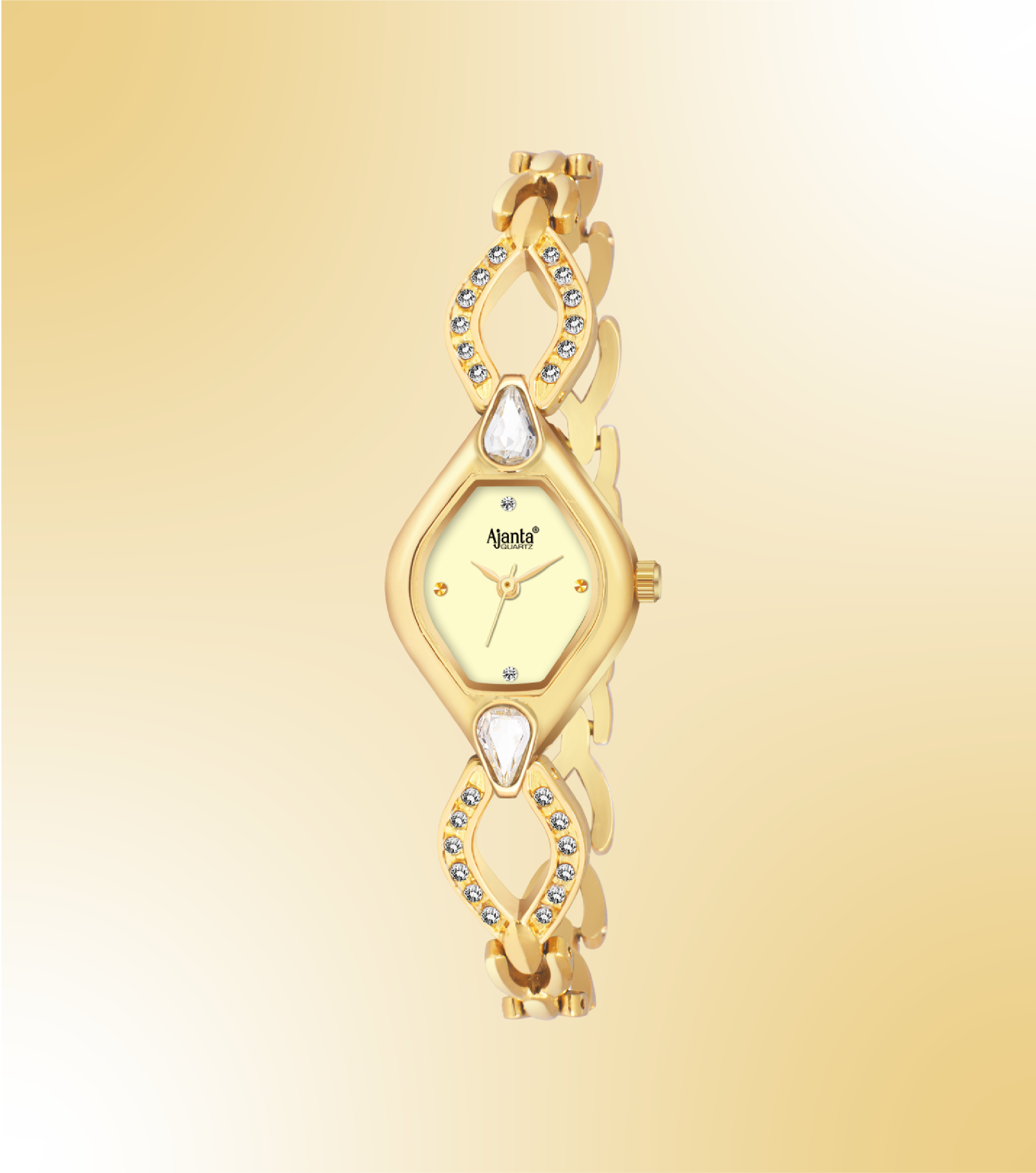 Ammarra Ivory Dial Gold-Tone Bracelet