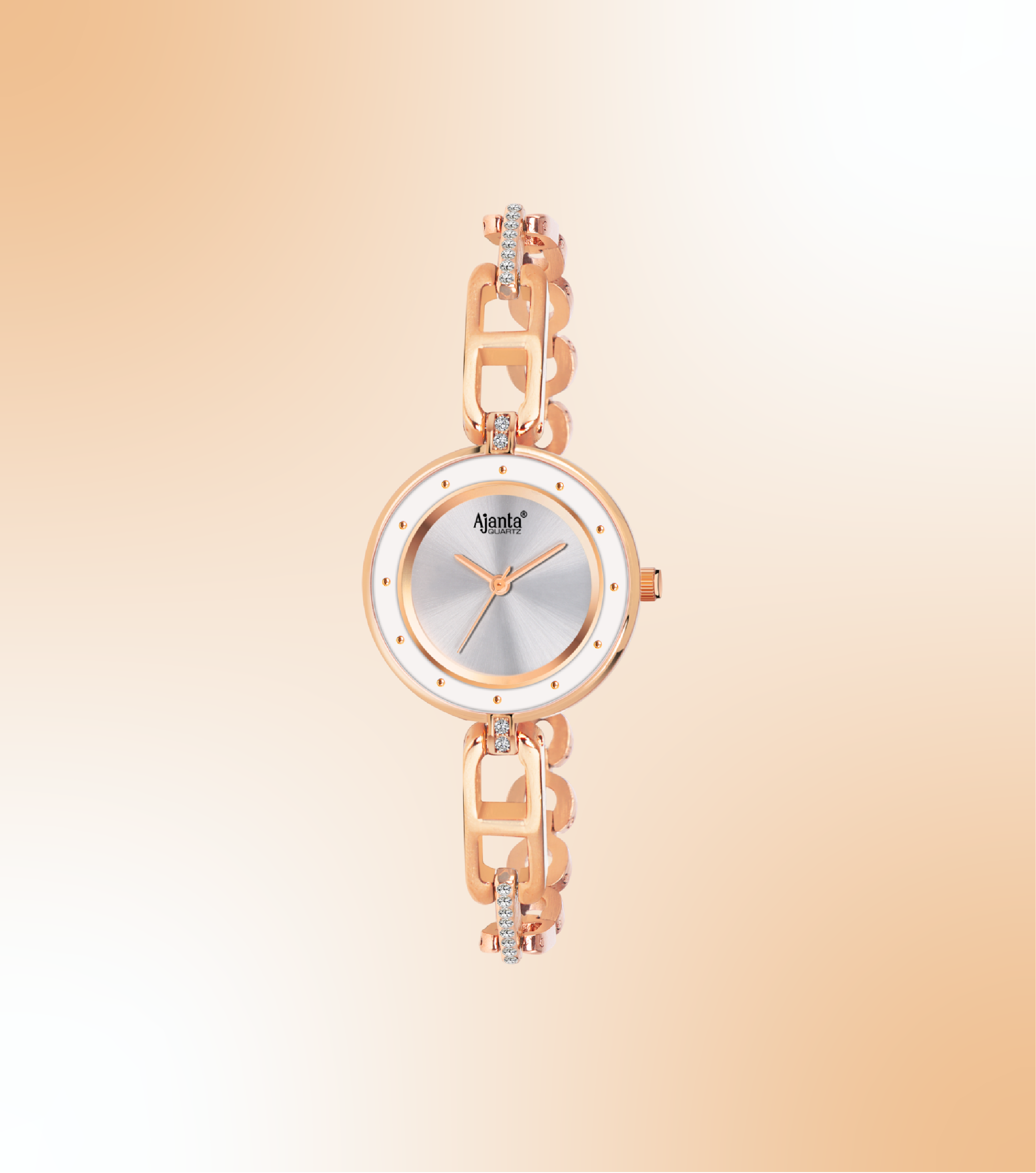 Ajanta Designer  Rose Gold  Women's Wrist Watch With Stylish Bracelet Strap | AWC120ESL/2