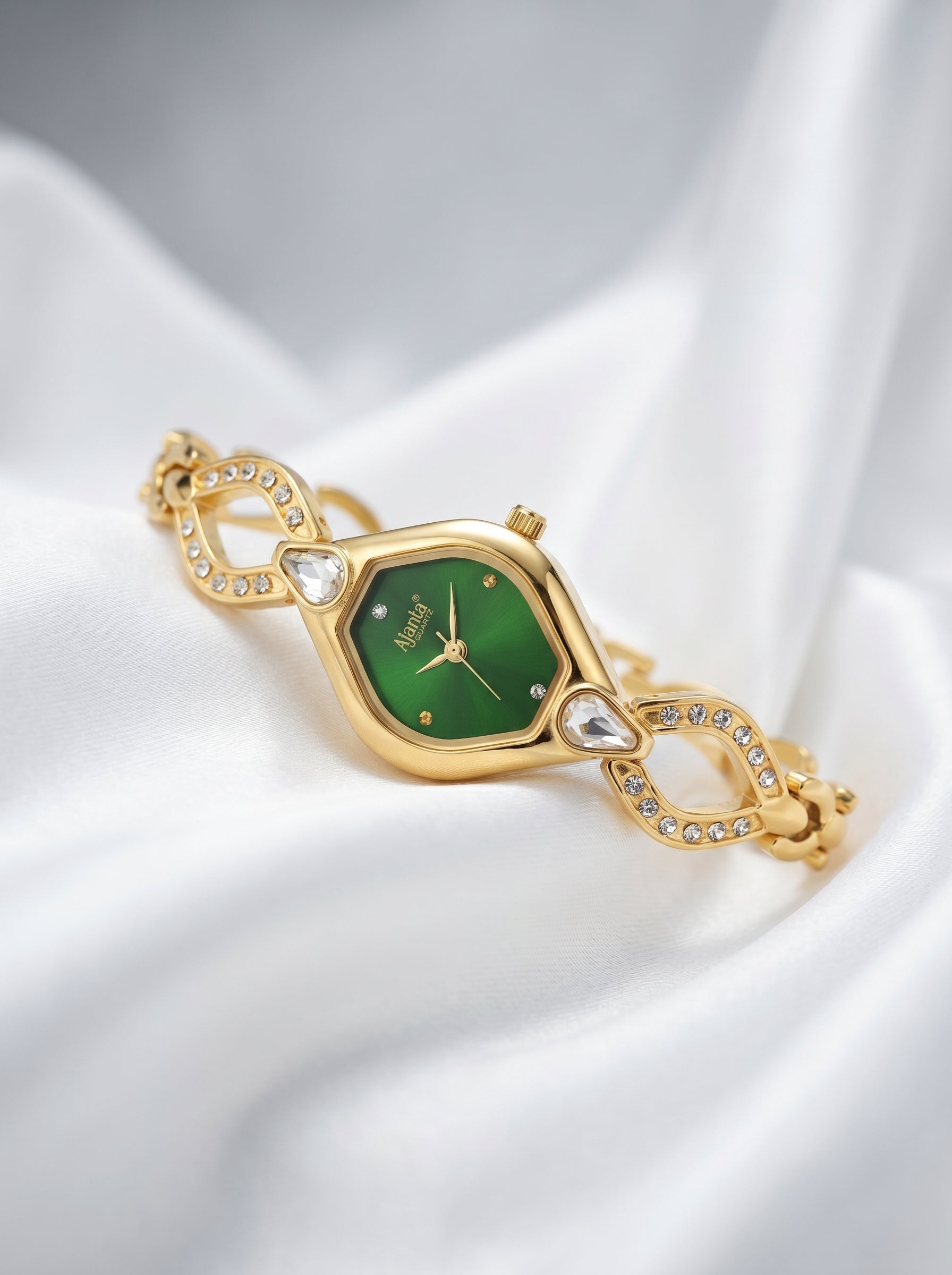 Ammarra Green Dial Gold-Tone Bracelet