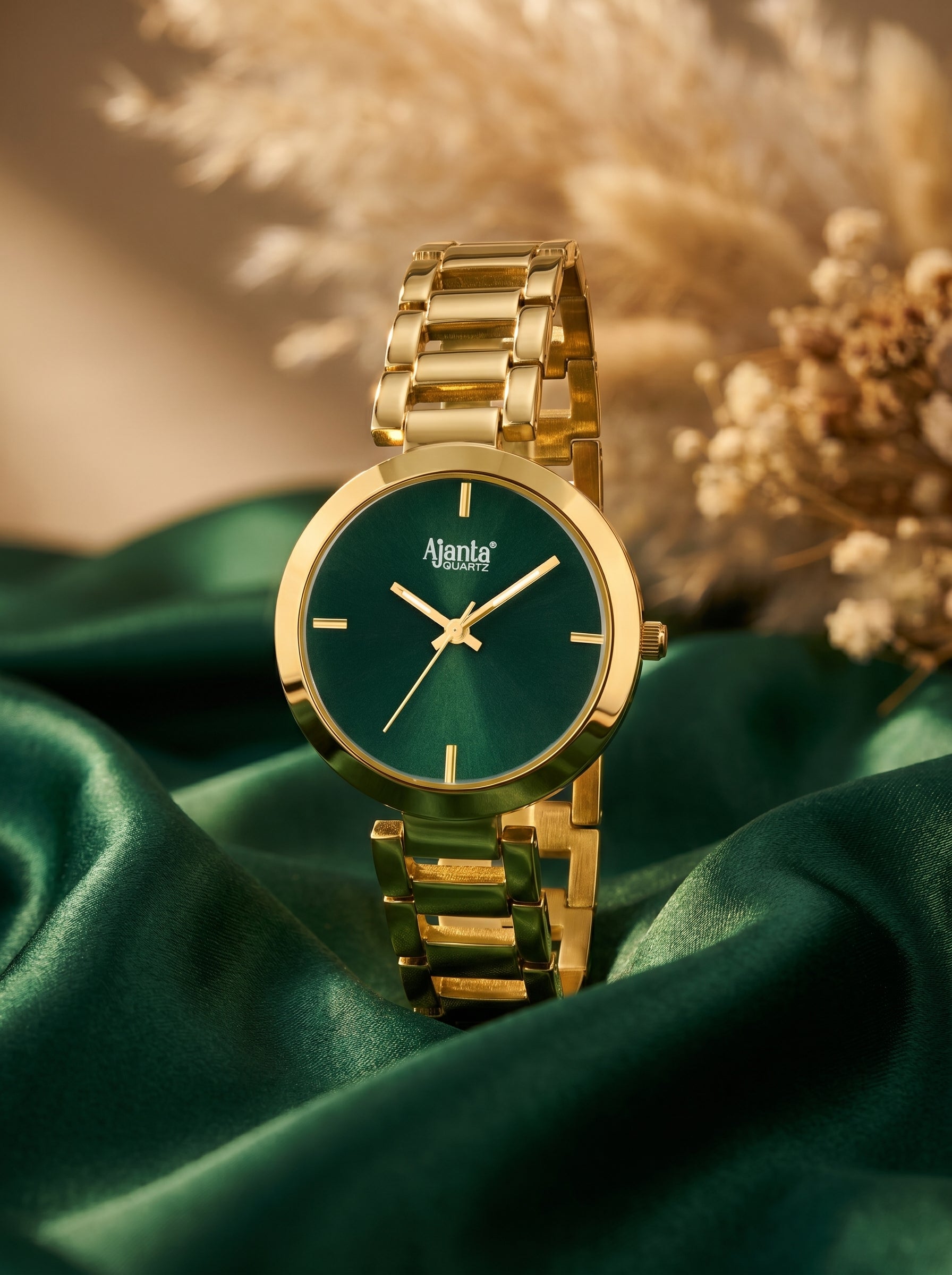 Stellar Green Dial Gold-Tone Stainless Steel Bracelet