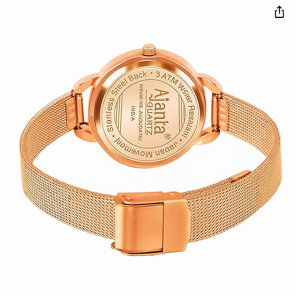 Ajanta Women's Stainless Steel Strap Watch | AWC203KTL/4/BLR/RME