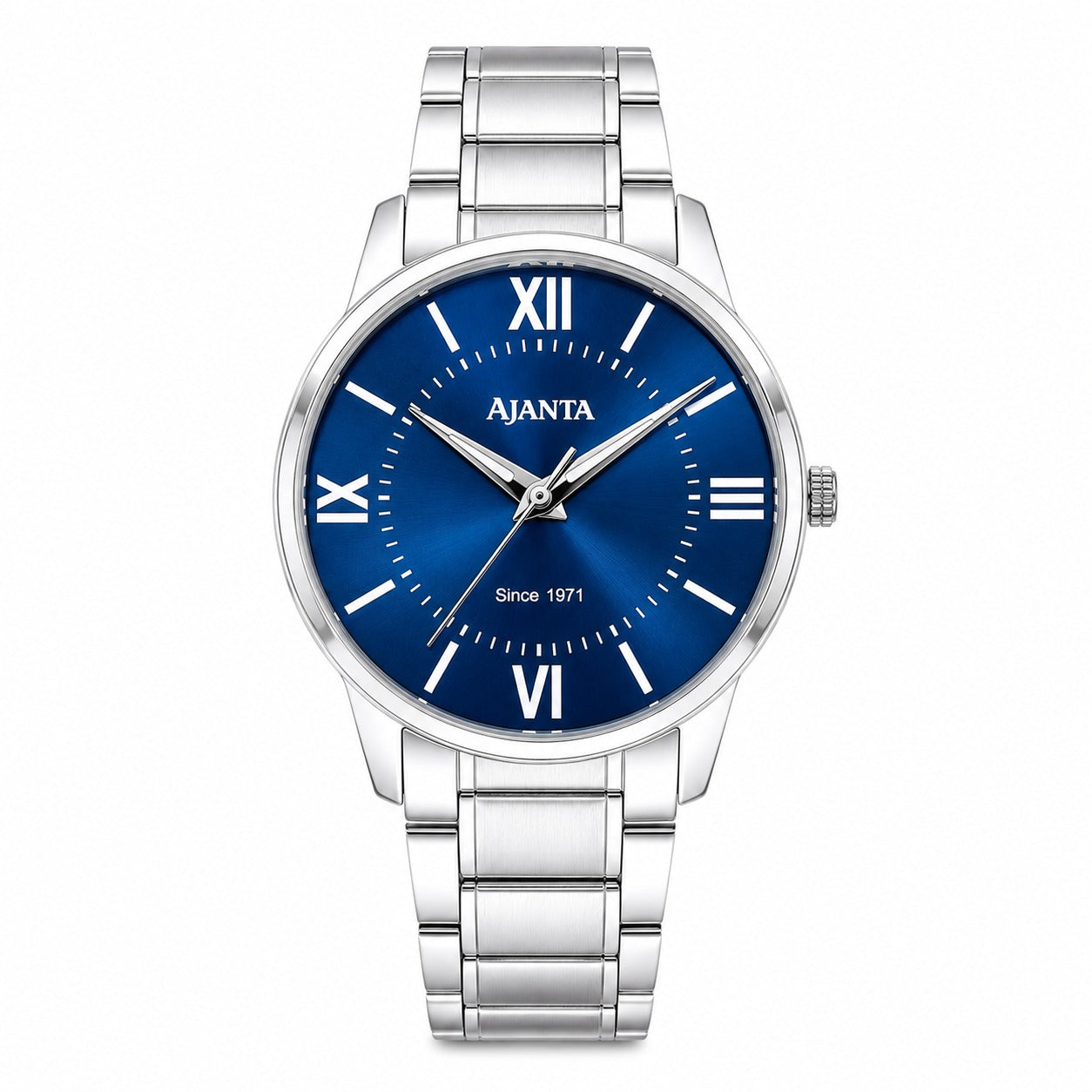 Montero Blue Sunray Dial Stainless Steel Analog Watch for Men