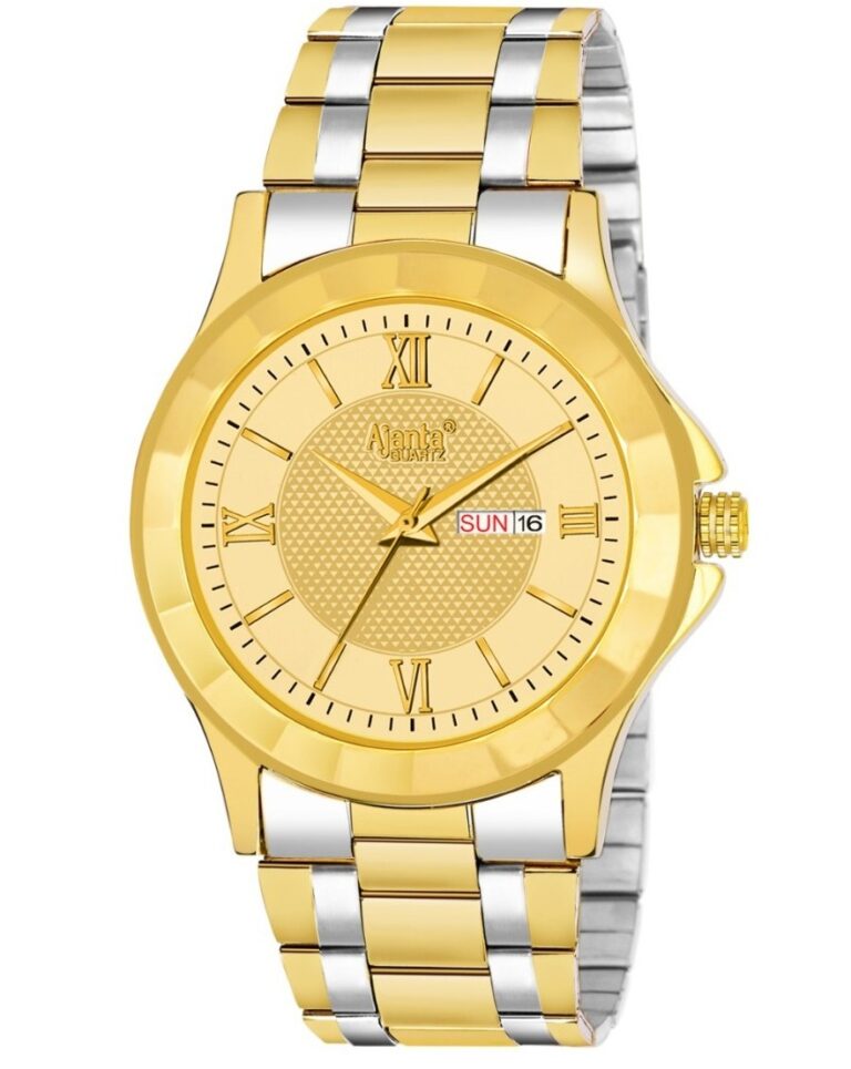 Ajanta Golden Day Date Twotone Watches For Men-AWC414MRG – Ajanta